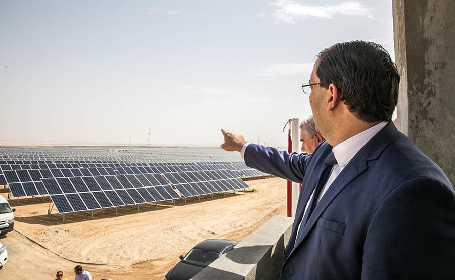First part of solar power plant put into commission Tozeur Tunisia