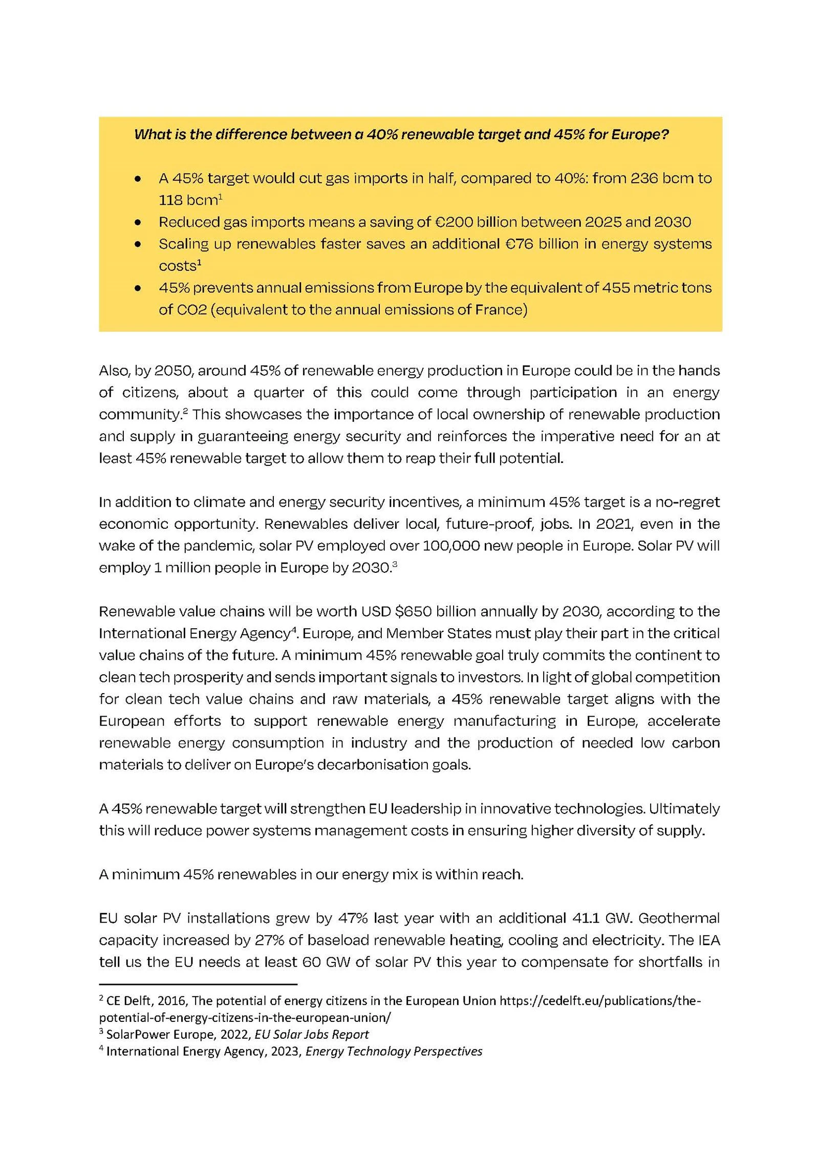 Calling for higher renewables 2